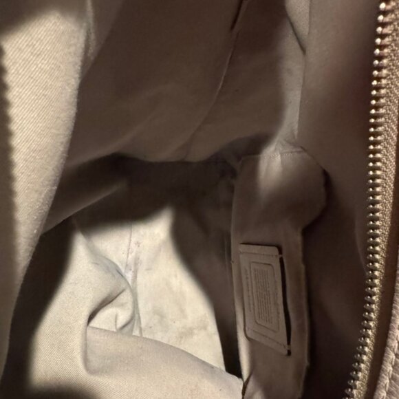 Coach Abby Duffle Chalky Grey Pebbled Leather Shoulder Bag with Strap F31507 - Picture 12 of 14